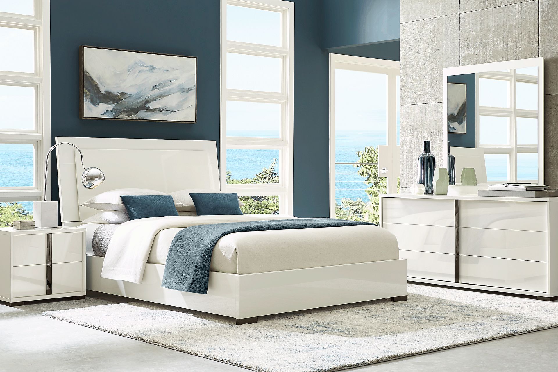 Luma Vista White 5 Pc King Bedroom - Image 1