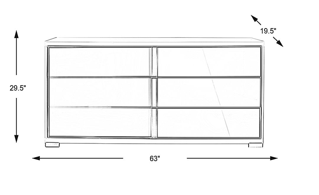 Luma Vista White Dresser