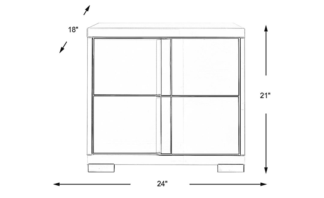 Luma Vista White Nightstand