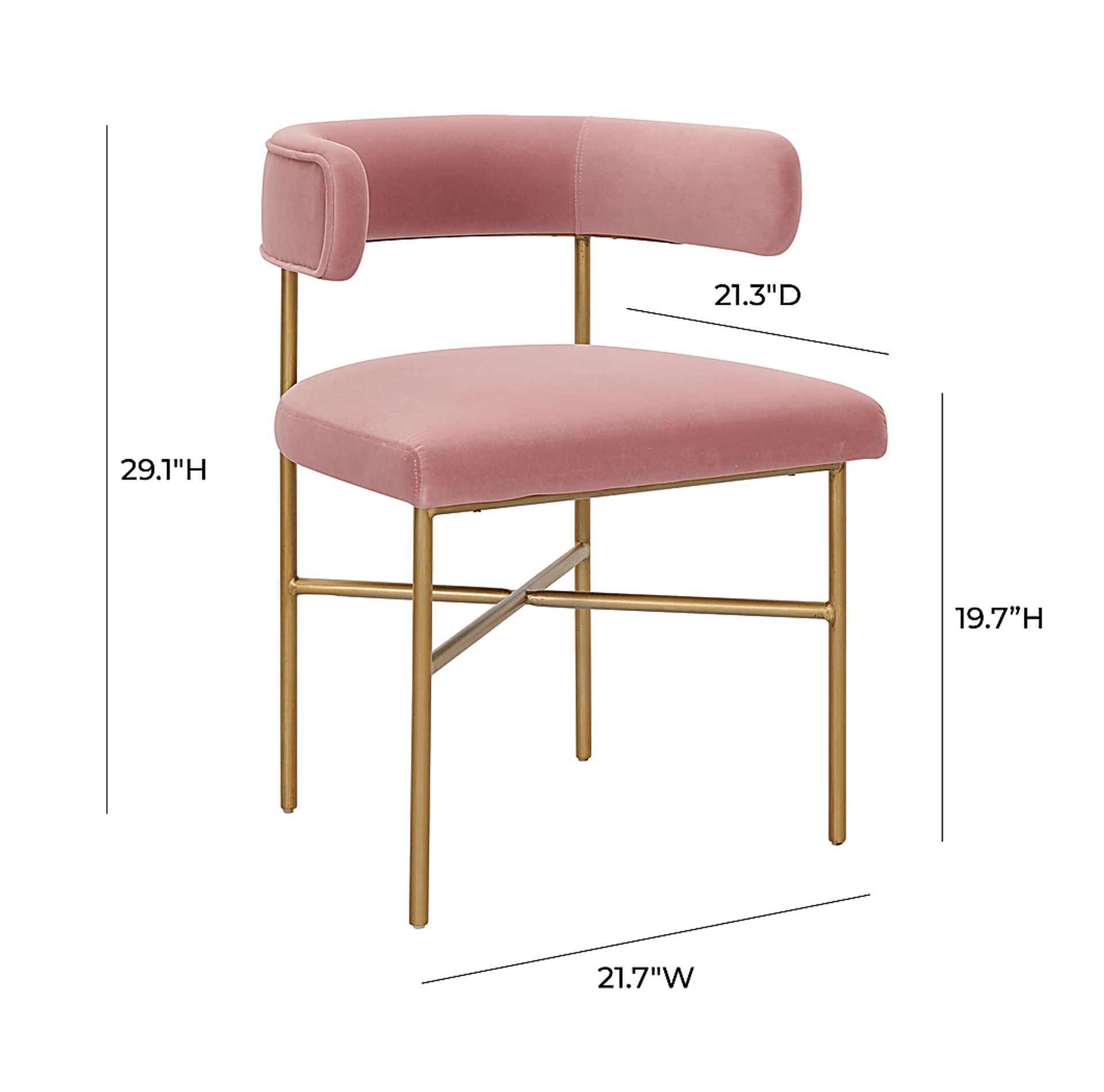 Luna Ann Blush Dining Chair - Image 7