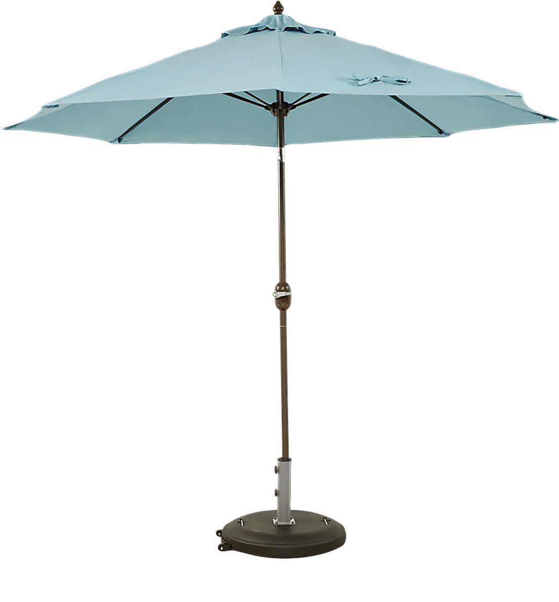Luna Lake 9' Octagon Outdoor Blue Umbrella with Base