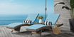 Luna Lake Brown Outdoor Chaise with Aqua Cushions, Set of 2