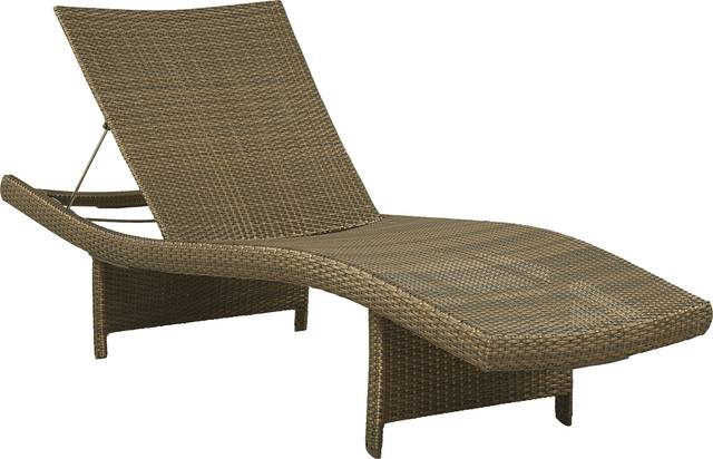 Luna Lake Brown Outdoor Chaise - Thumbnail - Image 1
