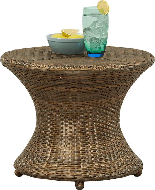 Luna Lake Brown Outdoor End Table - Thumbnail - Image 2