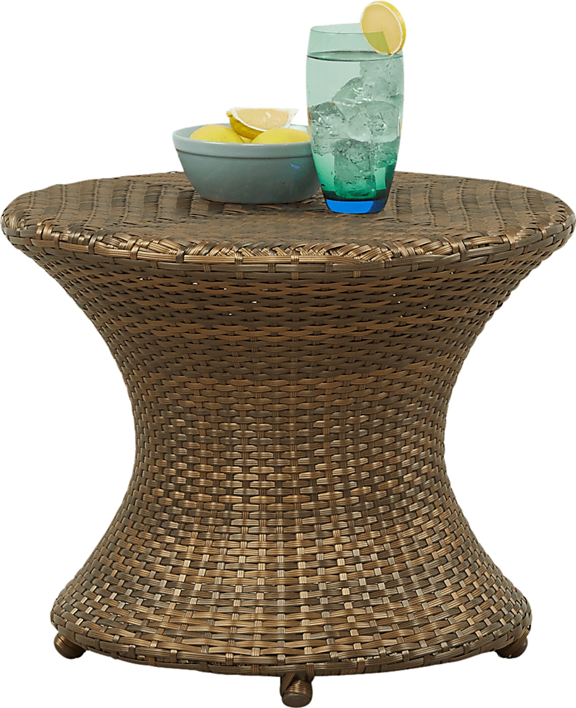 Luna Lake Brown Outdoor End Table - Image 2