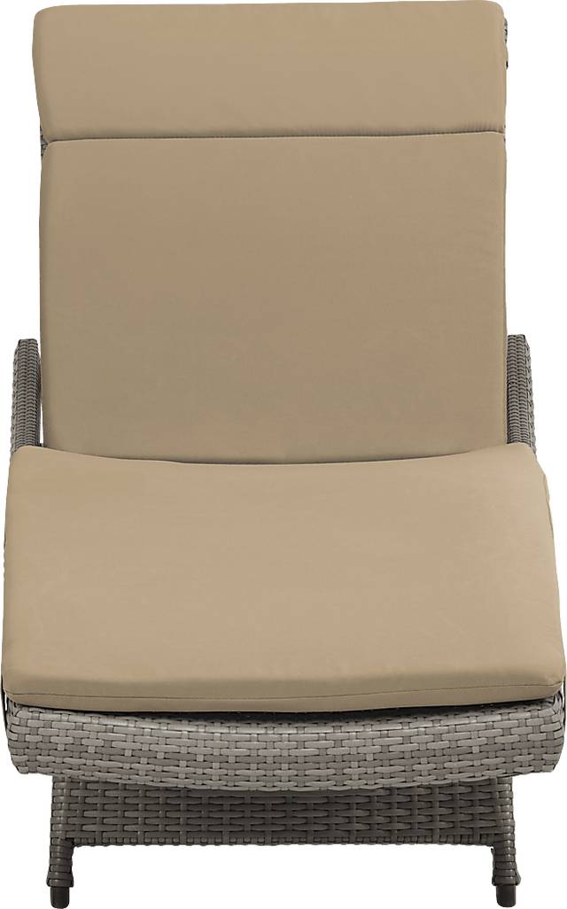 Luna Lake Gray Outdoor Chaise with Beige Cushions, Set of 2 - Thumbnail - Image 4