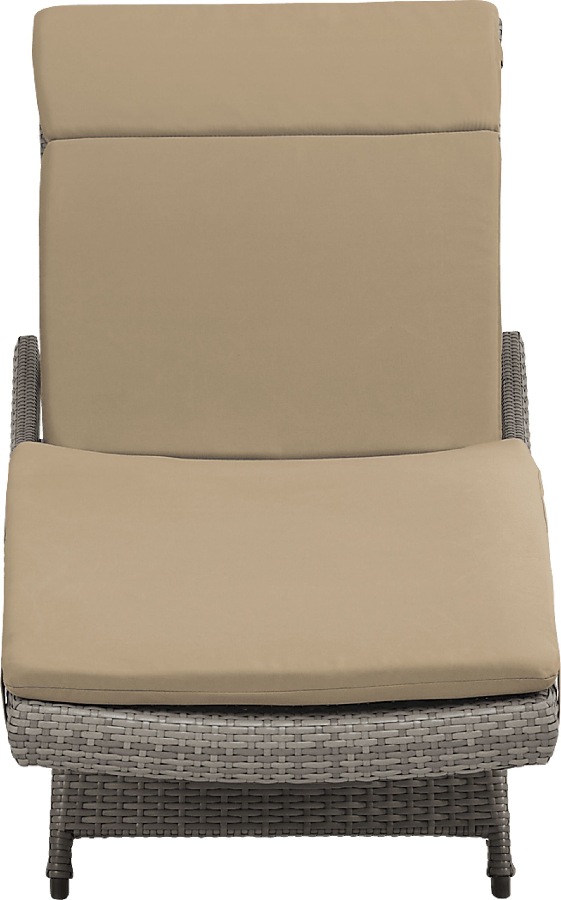 Luna Lake Gray Outdoor Chaise with Beige Cushions, Set of 2 - Image 4