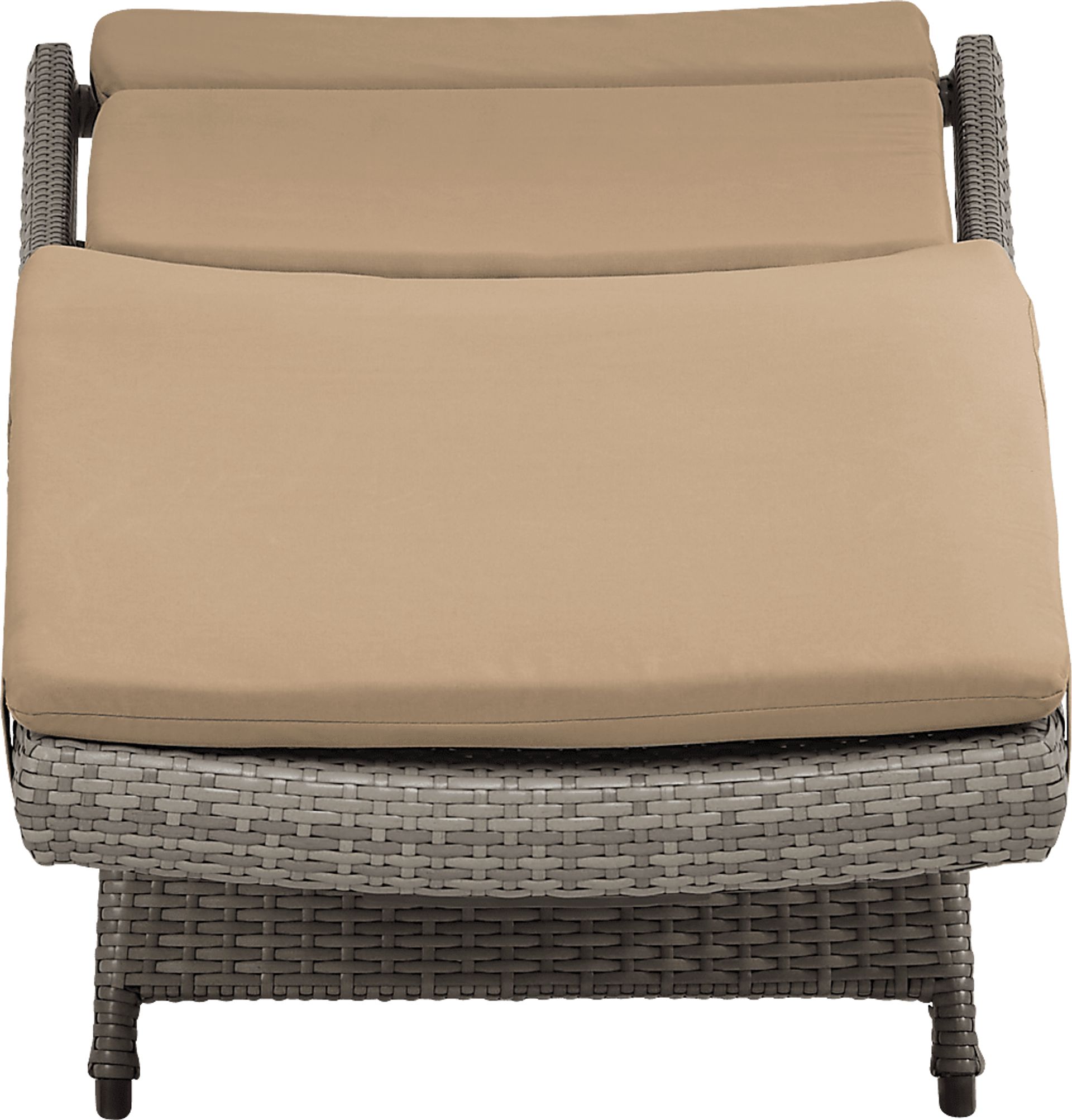 Luna Lake Gray Outdoor Chaise with Beige Cushions, Set of 2 - Image 5