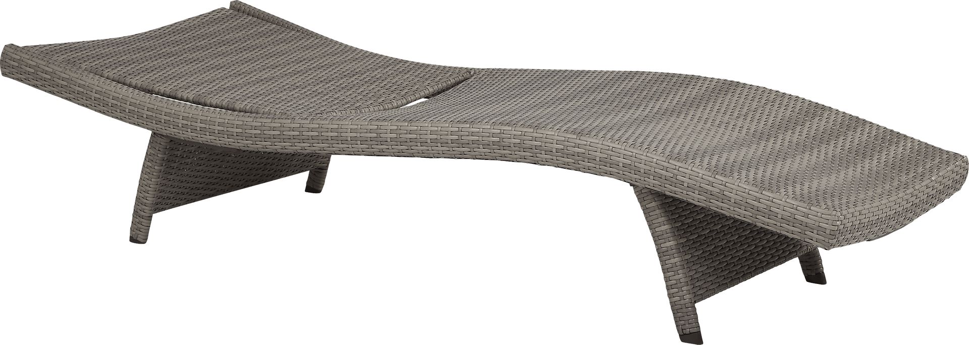 Luna Lake Gray Outdoor Chaise - Image 2