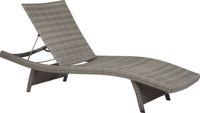 Luna Lake Gray Outdoor Chaise - Thumbnail - Image 1