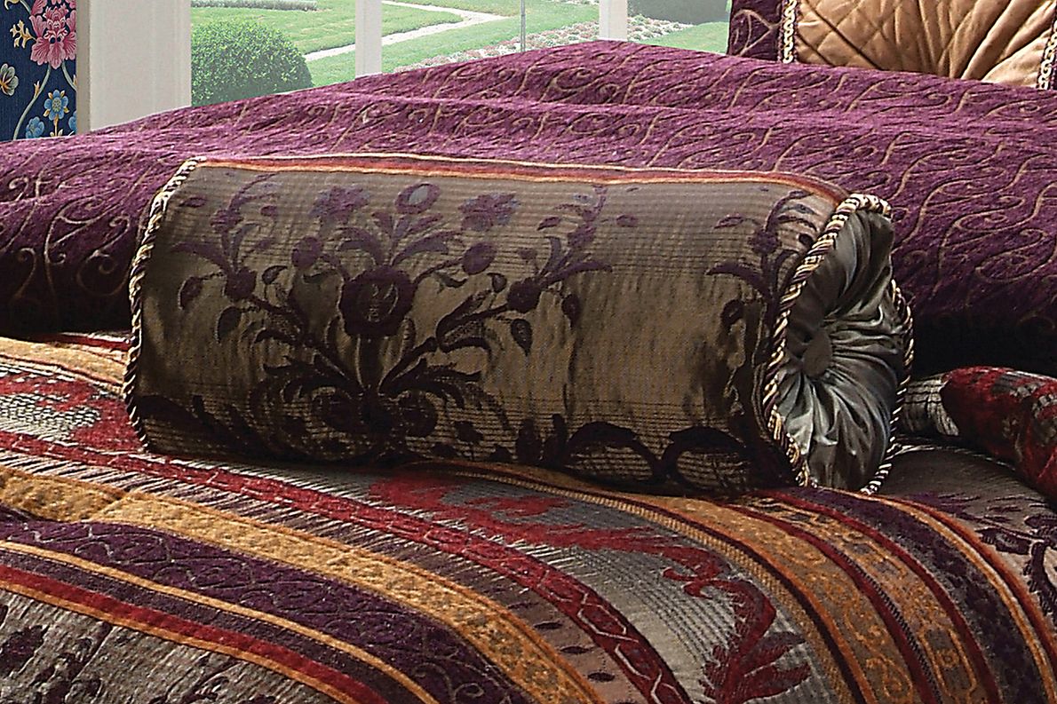 Lundholm Purple 9 Pc Queen Comforter Set