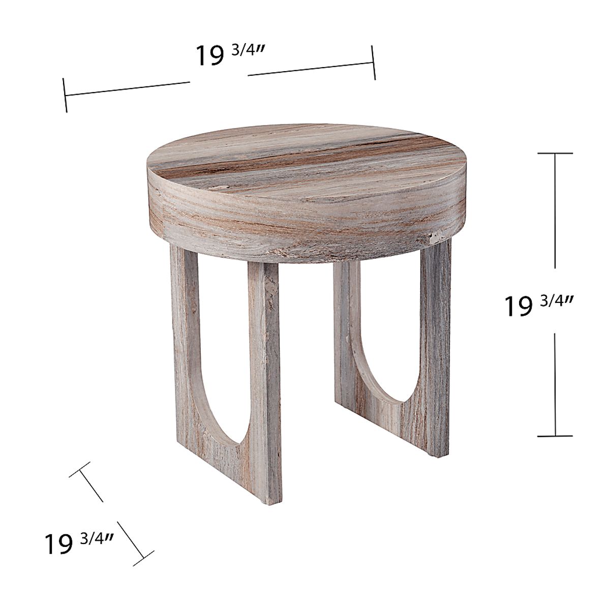 Lundy Place Brown Dark Wood End Table | Rooms to Go