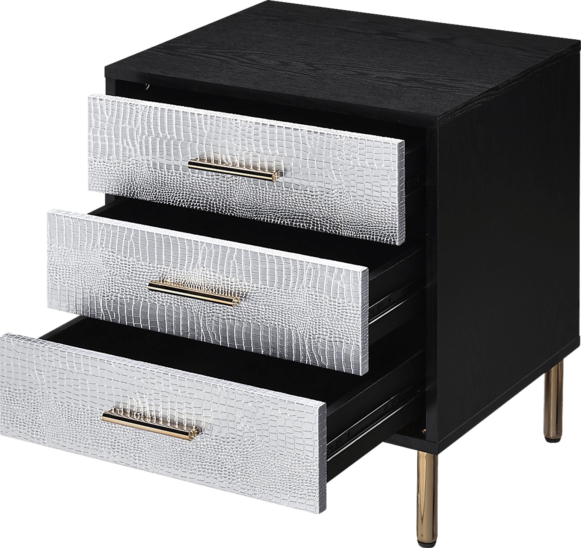 Lunenburg I Black Nightstand - Image 4
