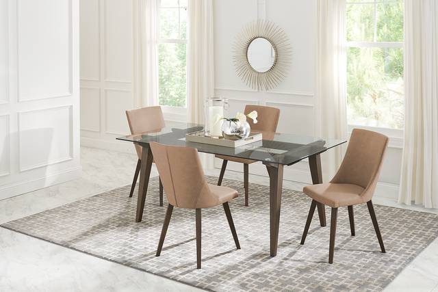 Lunetta Brown 5 Pc Dining Room with Dark Brown Chairs - Thumbnail - Image 1