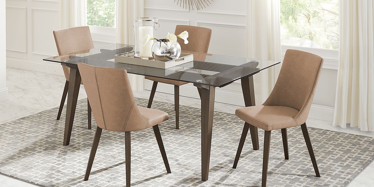 Lunetta Brown 5 Pc Dining Room with Dark Brown Chairs - Rooms To Go