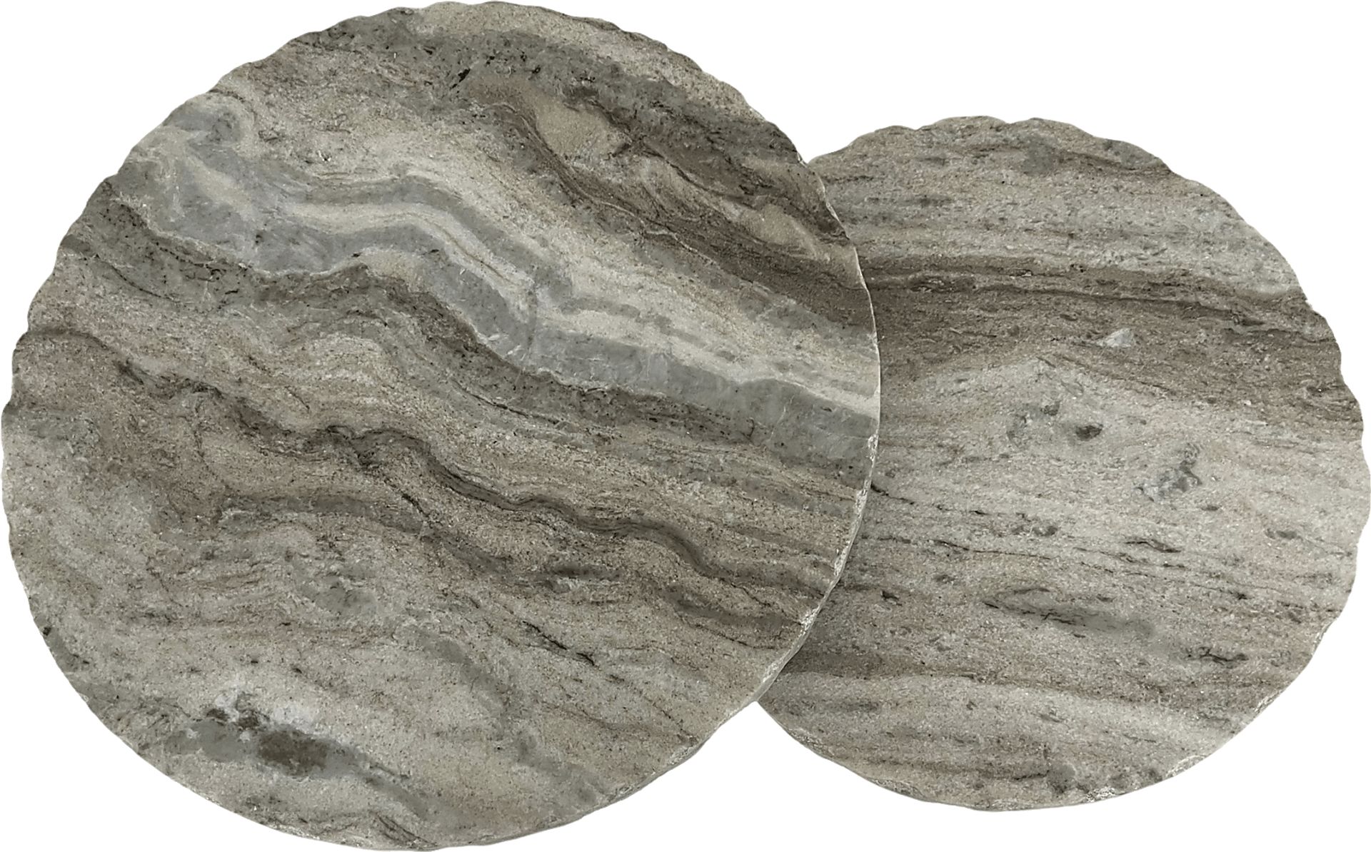 Lunette Beige Nesting Accent Tables, Set of 2 - Image 2