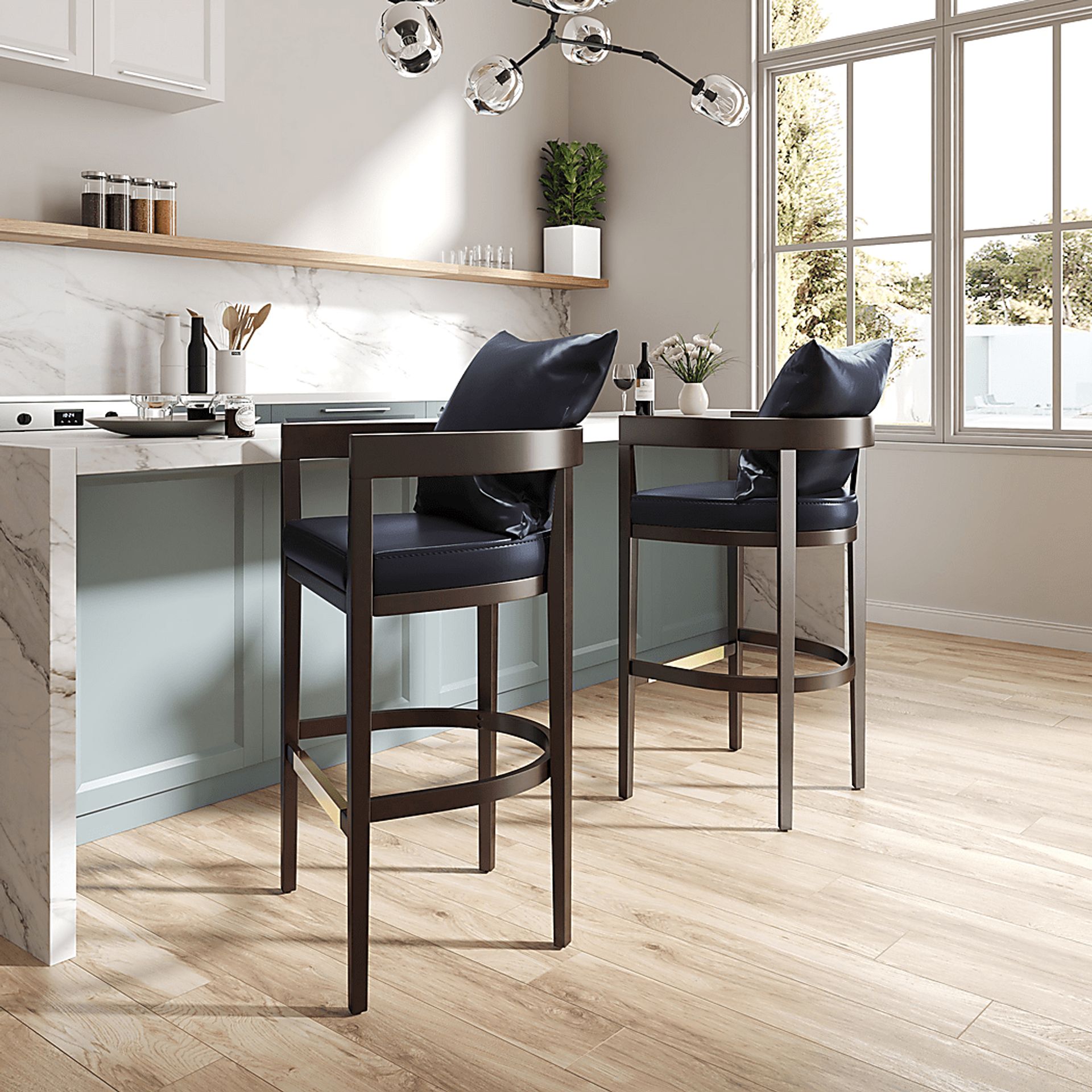 Lupen Black Barstool - Image 2