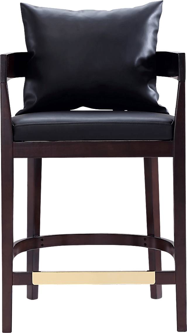 Lupen Black Counter Height Stool - Thumbnail - Image 2