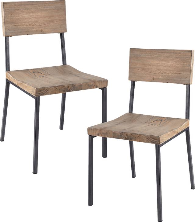 Luquer Gray Dining Chair, Set of 2 - Thumbnail - Image 1