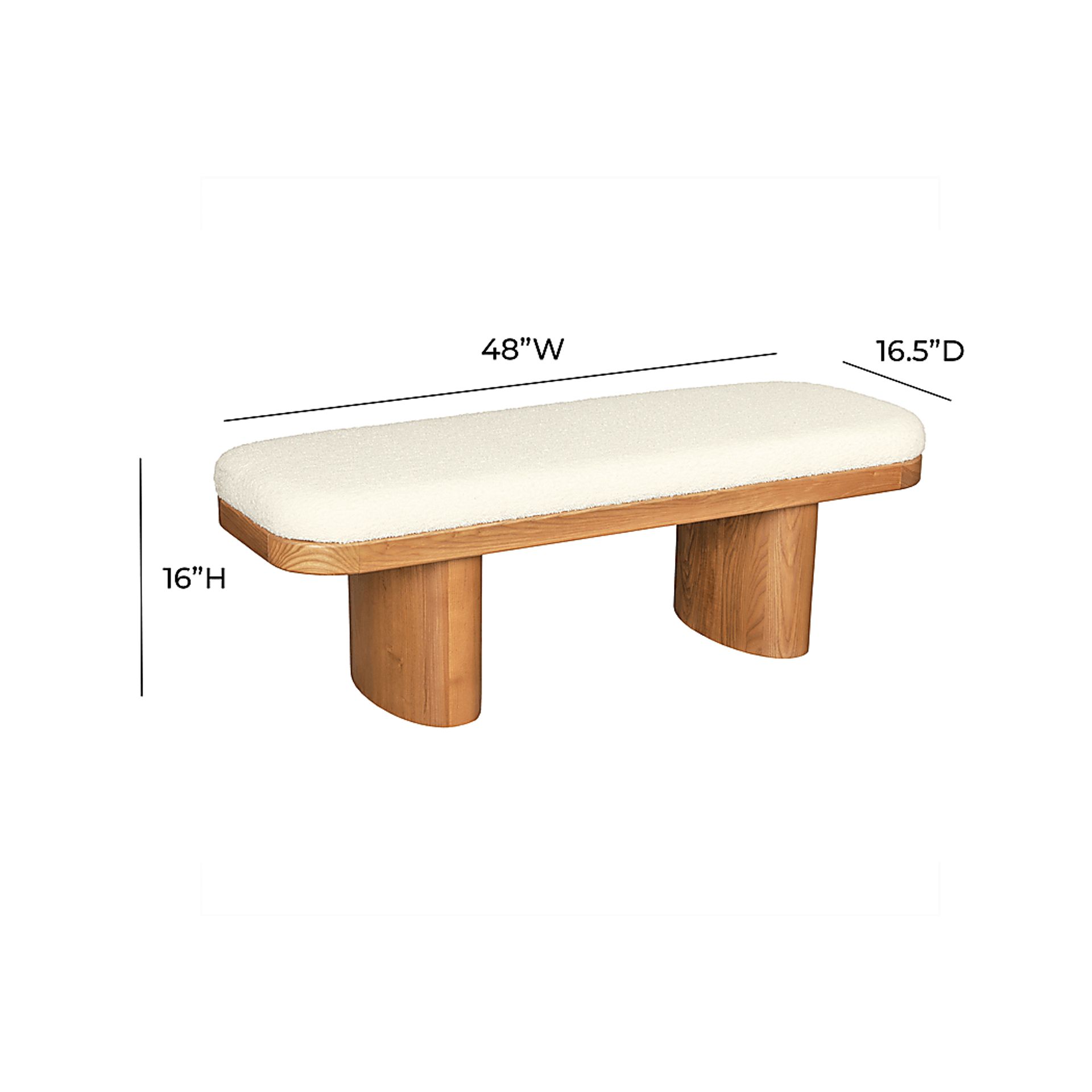 Lurene White Bench - Image 6