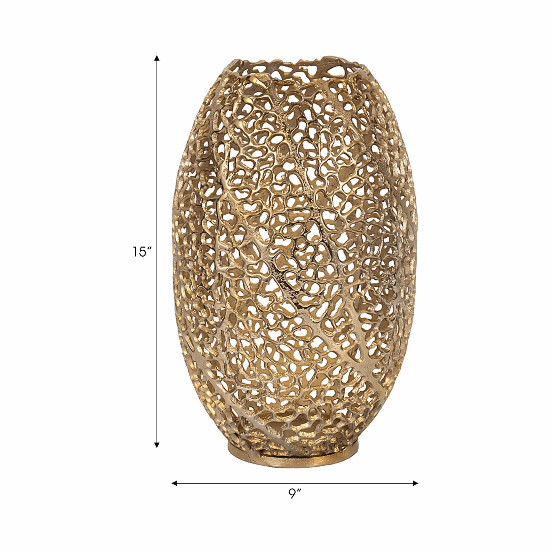 Lurkirk Gold 15 in. Vase - Image 7