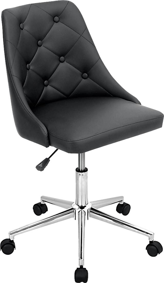 Luster Black Office Chair - Thumbnail - Image 1