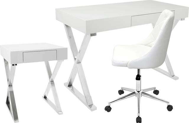 Luster White End Table - Thumbnail - Image 2