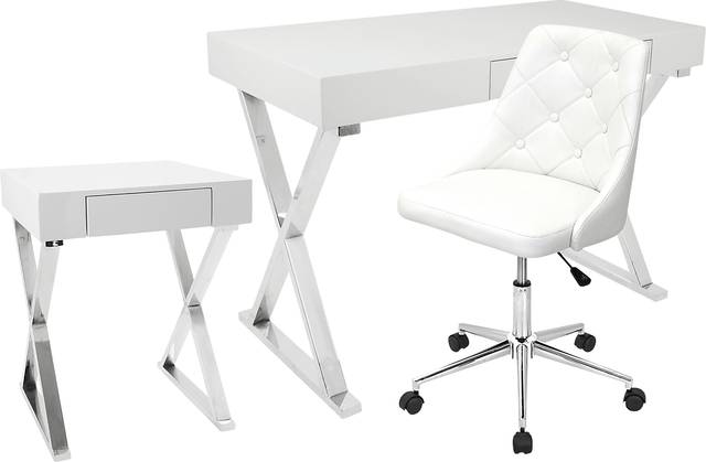 Luster White End Table - Thumbnail - Image 1
