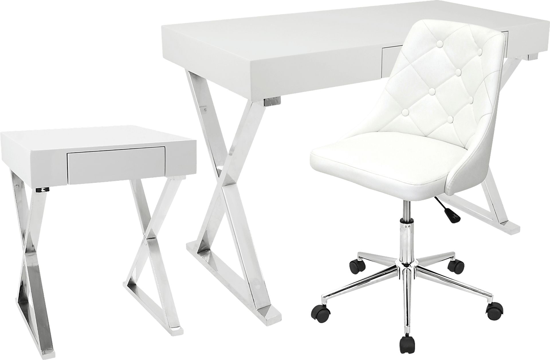 Luster White End Table - Image 1