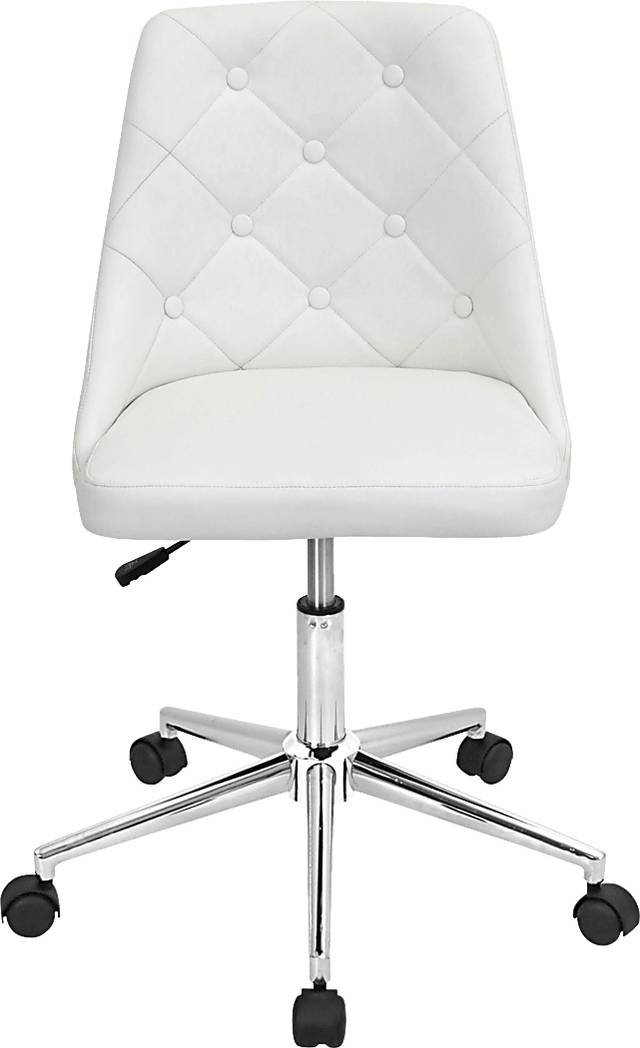 Luster White Office Chair - Thumbnail - Image 2