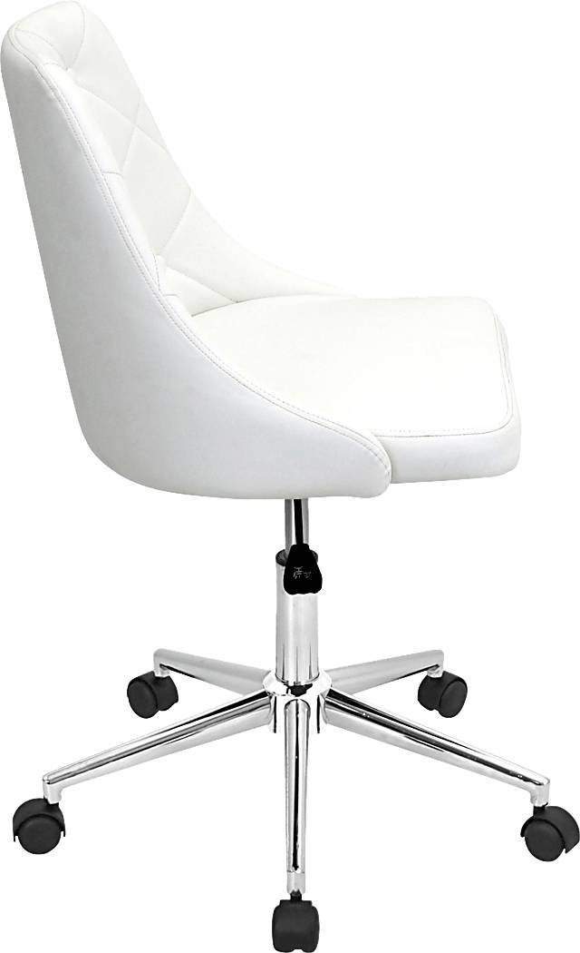 Luster White Office Chair - Thumbnail - Image 3