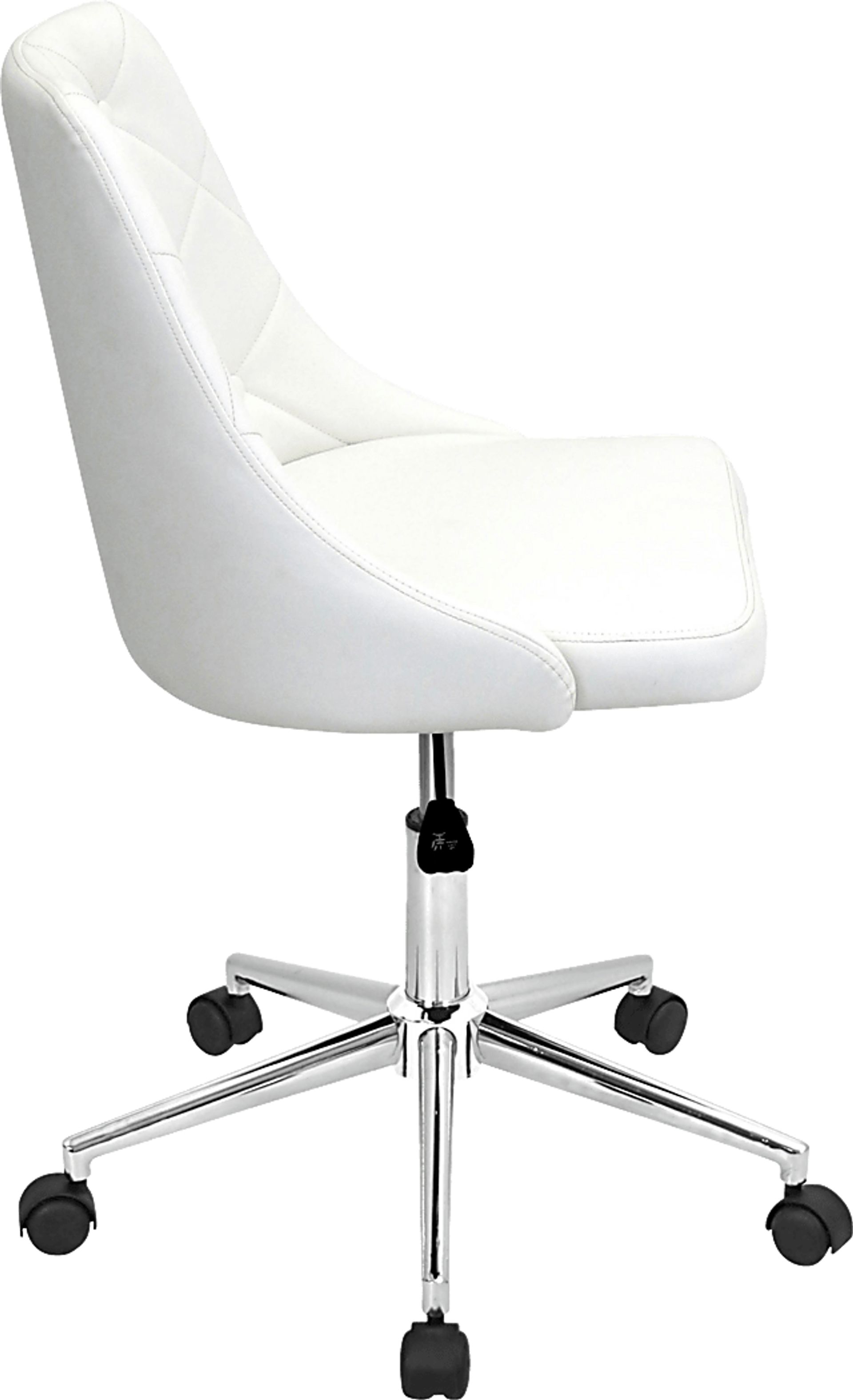 Luster White Office Chair - Image 3