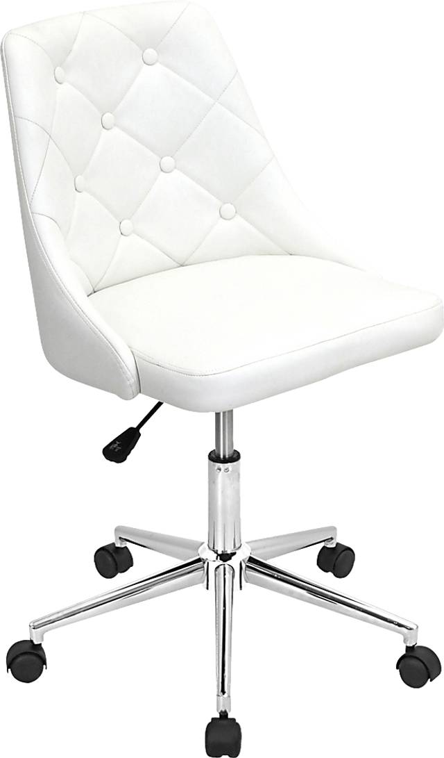 Luster White Office Chair - Thumbnail - Image 1