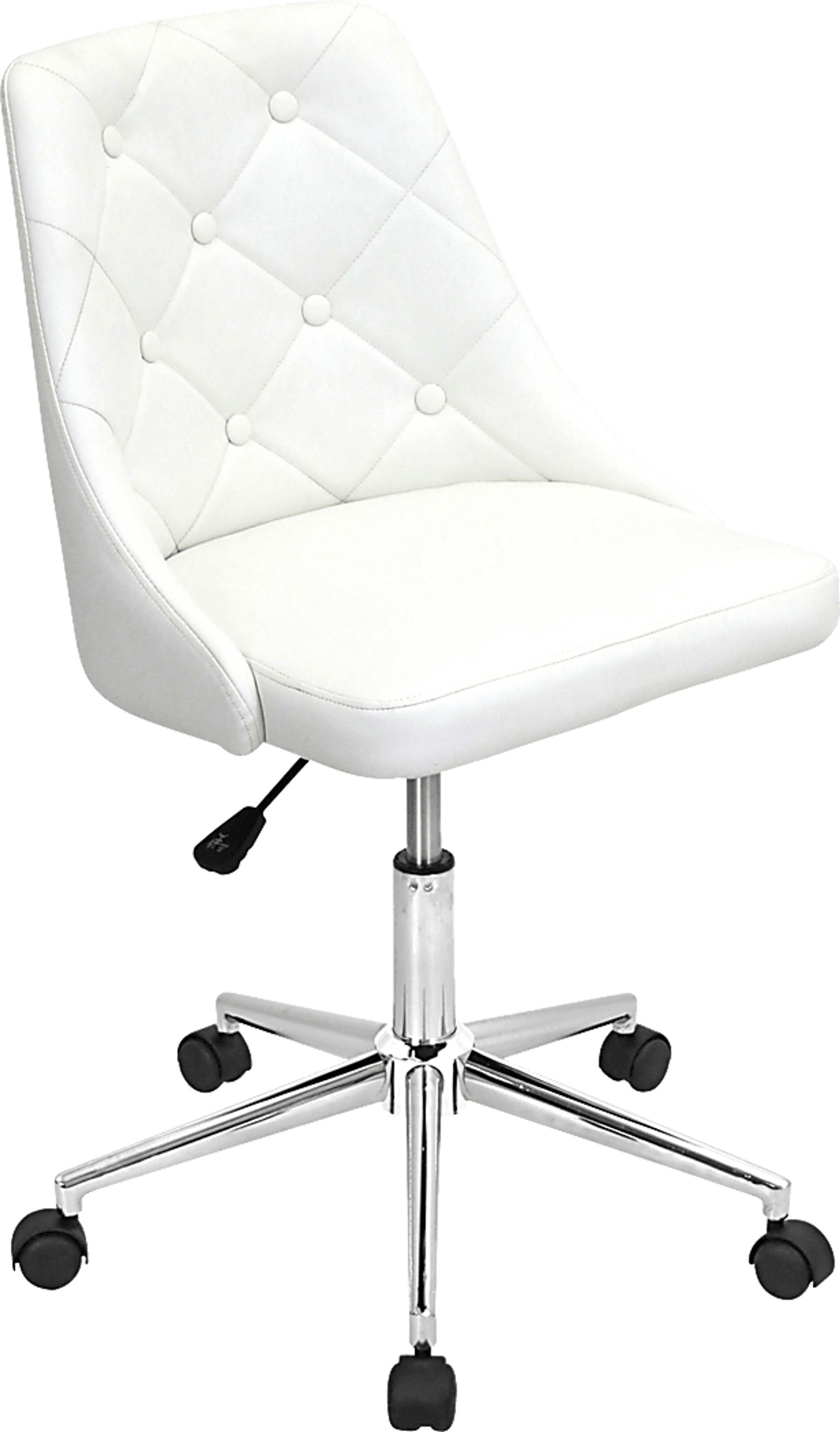 Luster White Office Chair - Image 1