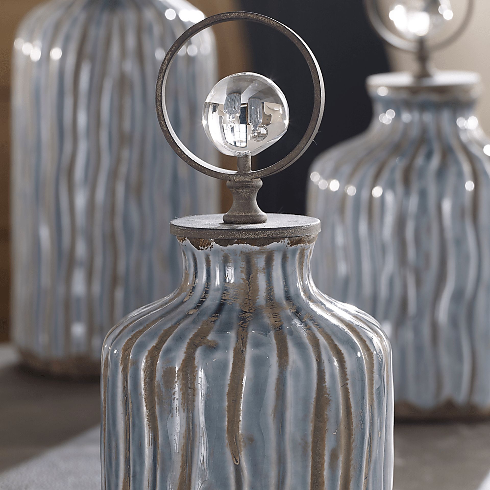 Luvane Gray Decor Bottle, Set of 3 - Image 2