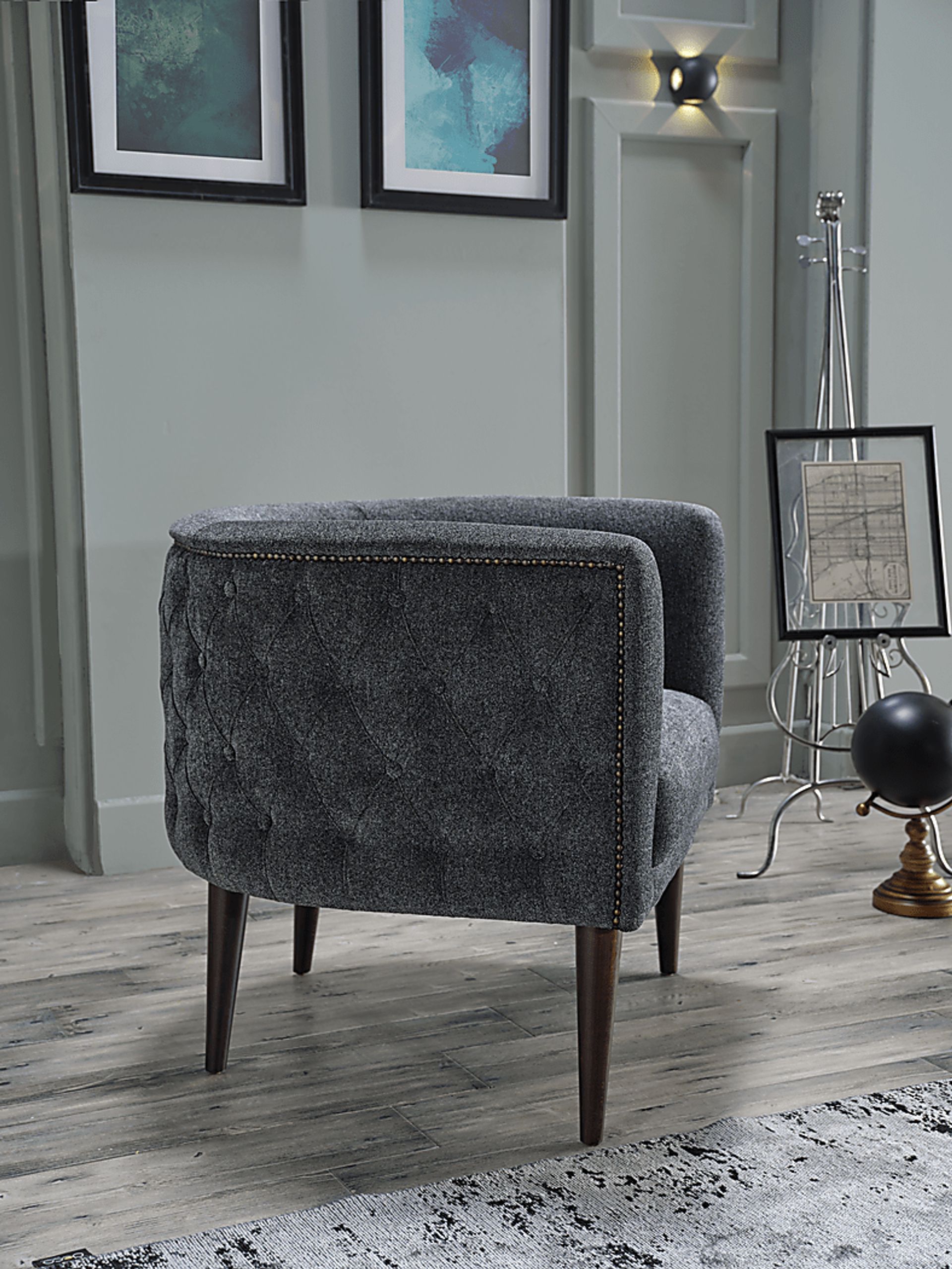 Luxberry Gray Accent Chair - Image 4