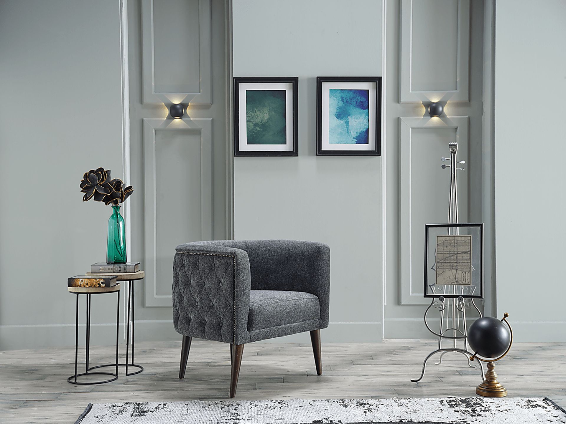 Luxberry Gray Accent Chair - Image 1