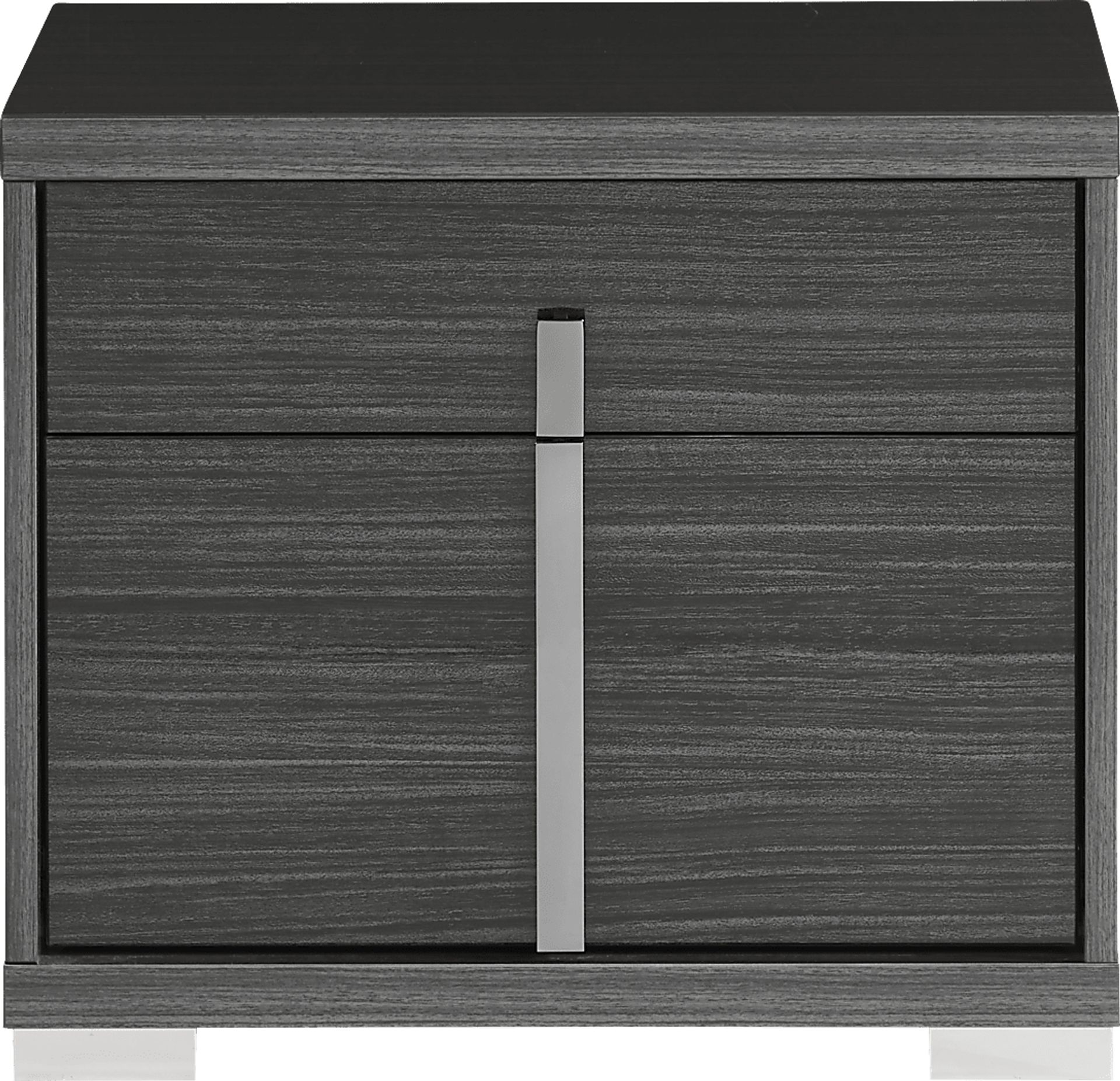 Luxe Point Black Nightstand - Image 1