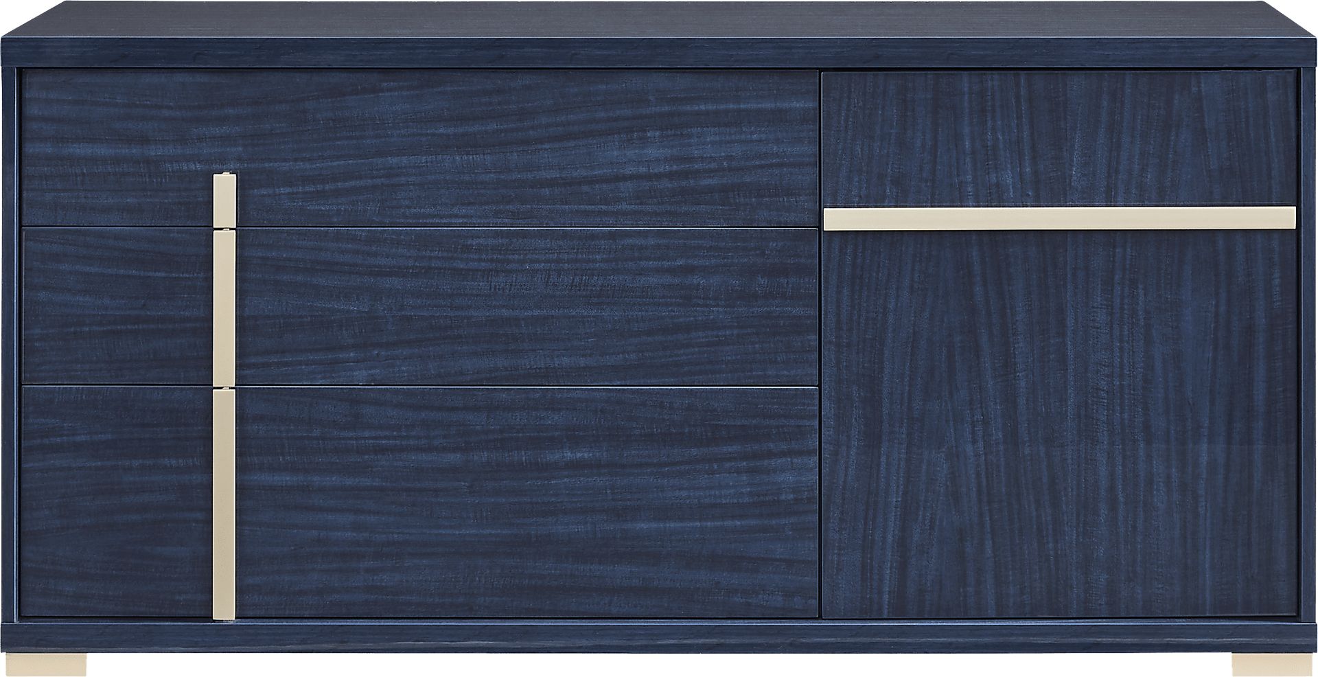 Luxe Point Blue 7 Pc Queen Panel Bedroom - Image 5