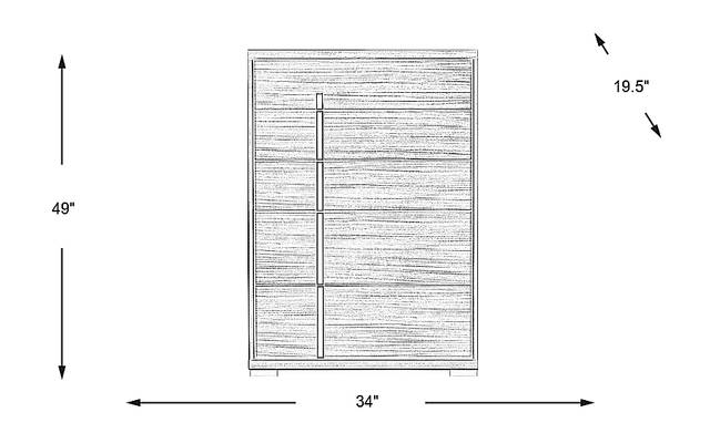 Dimension Image. Please refer to the Dimension Tab on this page for dimension details.