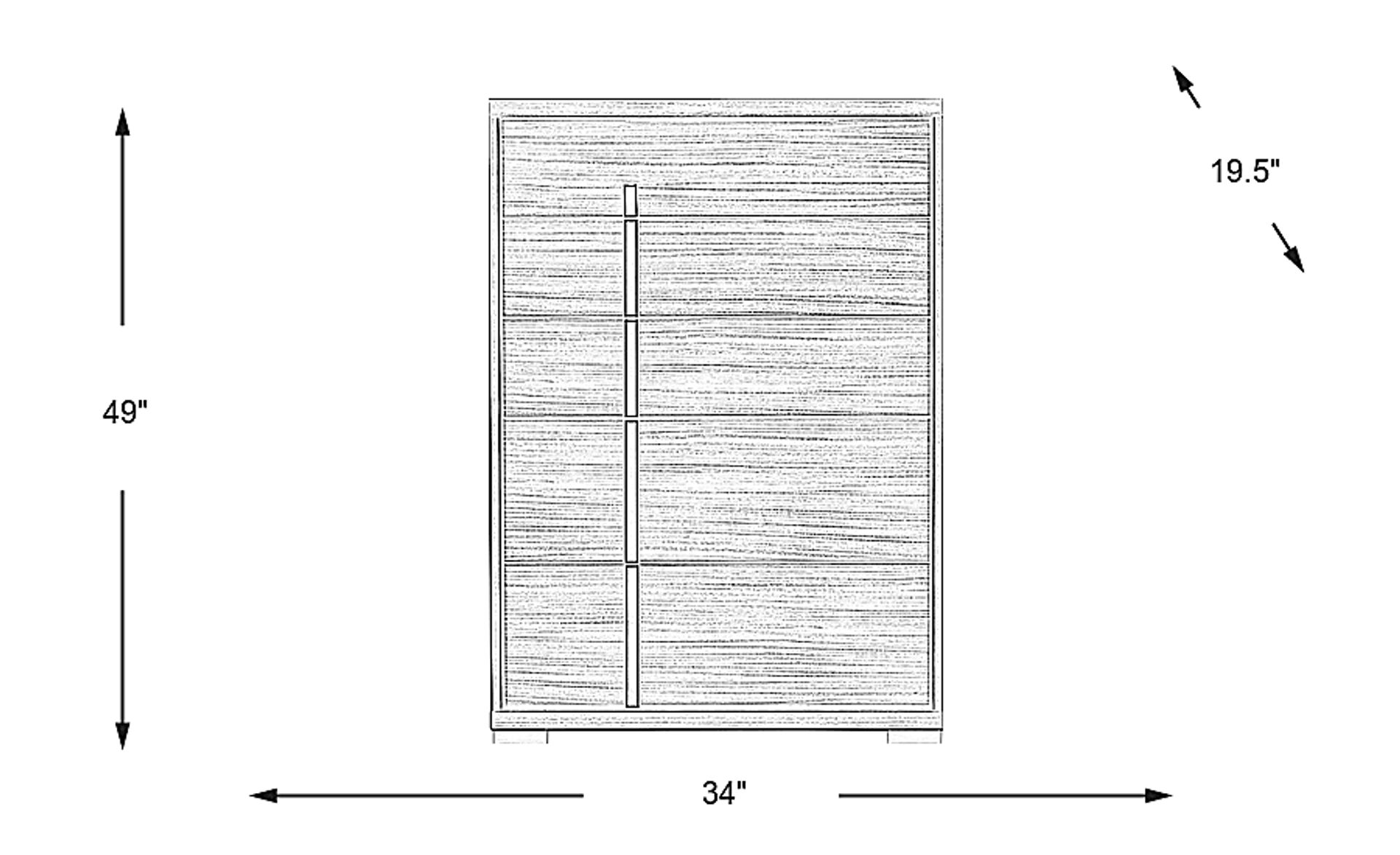 Dimension Image. Please refer to the Dimension Tab on this page for dimension details.