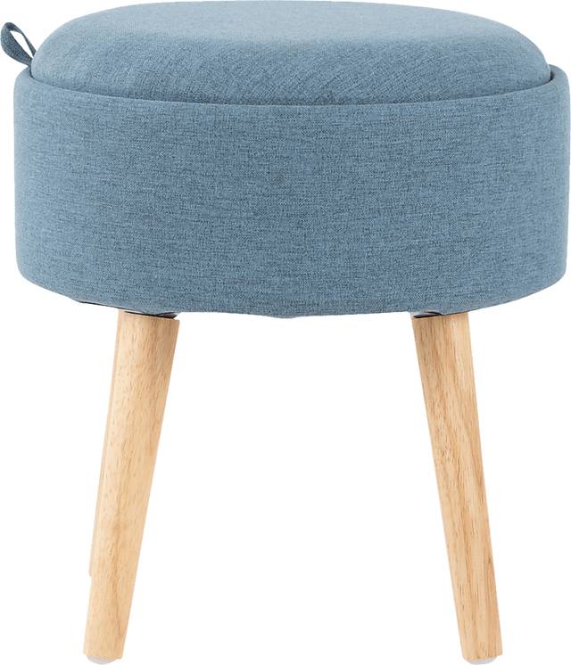 Luxomni Blue Accent Stool - Thumbnail - Image 2