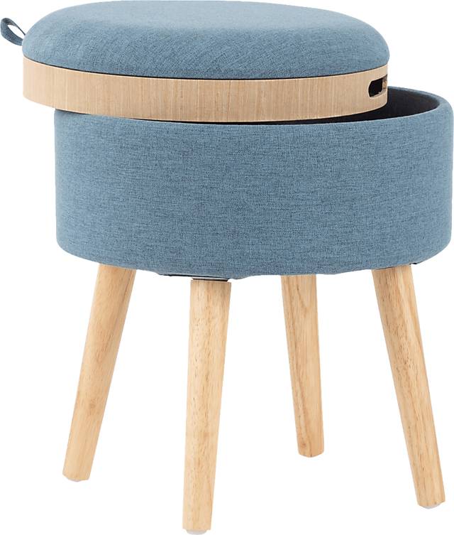 Luxomni Blue Accent Stool - Thumbnail - Image 4