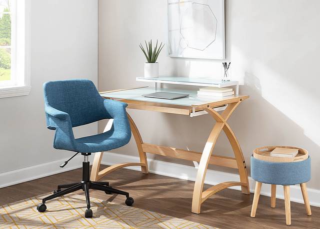 Luxomni Blue Accent Stool - Thumbnail - Image 7