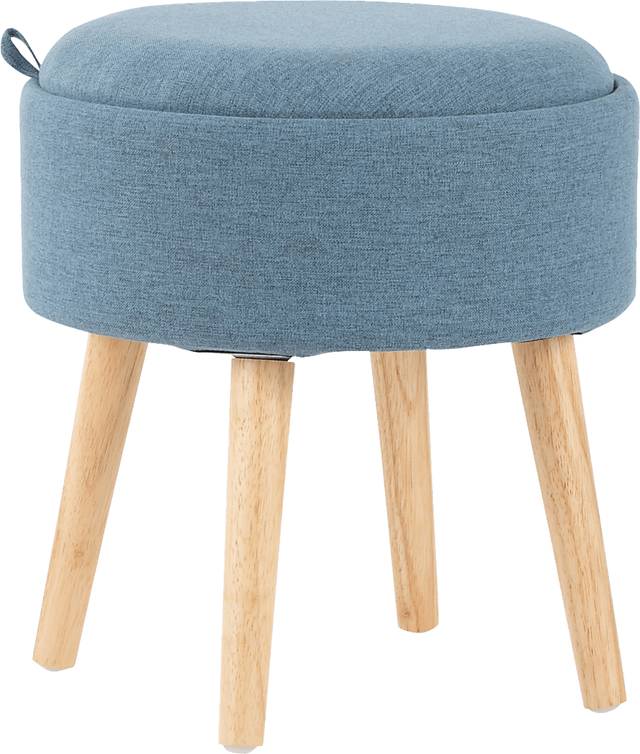 Luxomni Blue Accent Stool - Thumbnail - Image 1