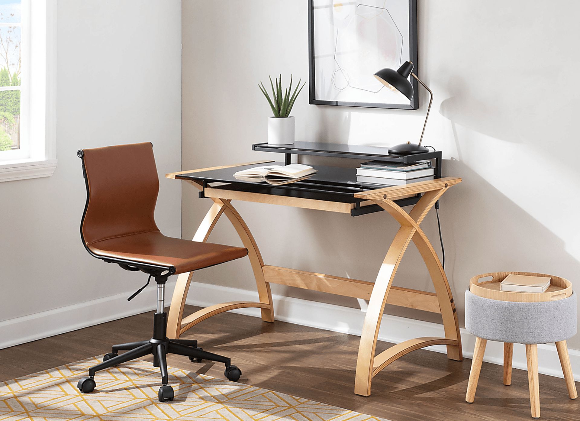 Luxomni Gray Accent Stool - Image 12