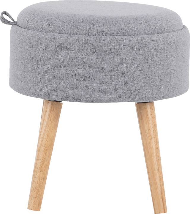 Luxomni Gray Accent Stool - Thumbnail - Image 2