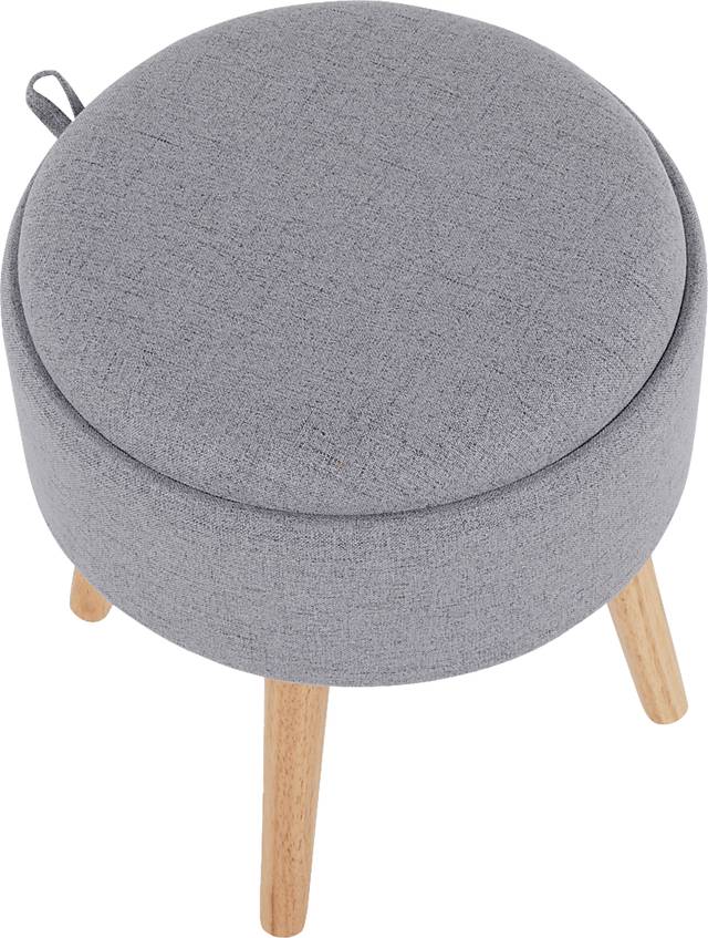 Luxomni Gray Accent Stool - Thumbnail - Image 3