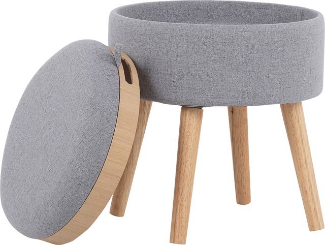 Luxomni Gray Accent Stool - Thumbnail - Image 5