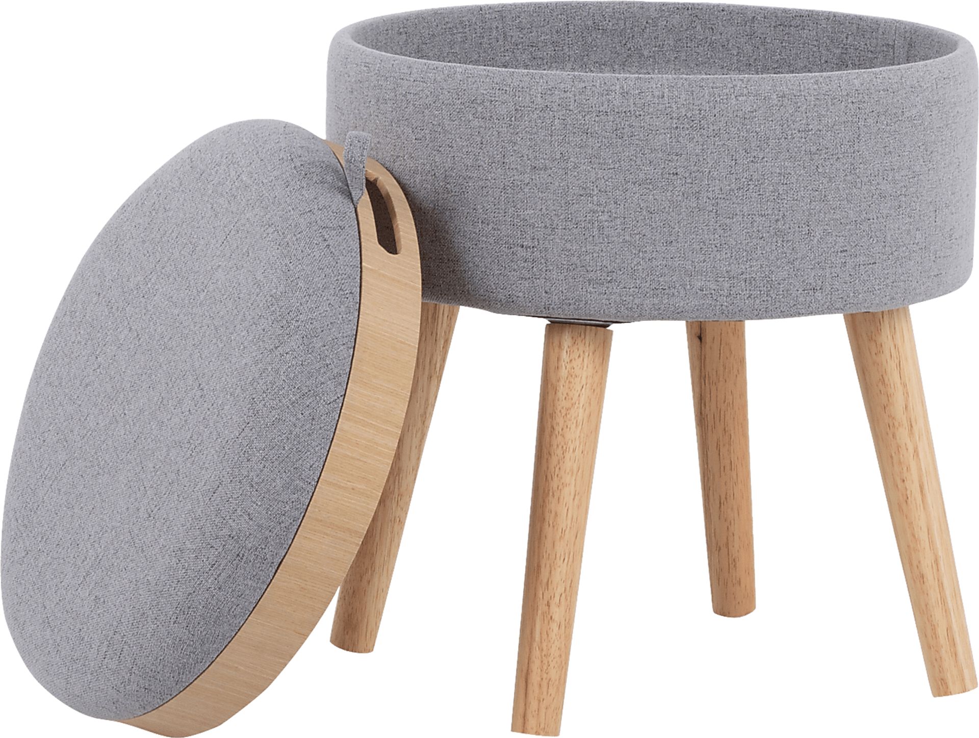 Luxomni Gray Accent Stool - Image 5